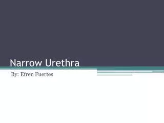 Narrow Urethra