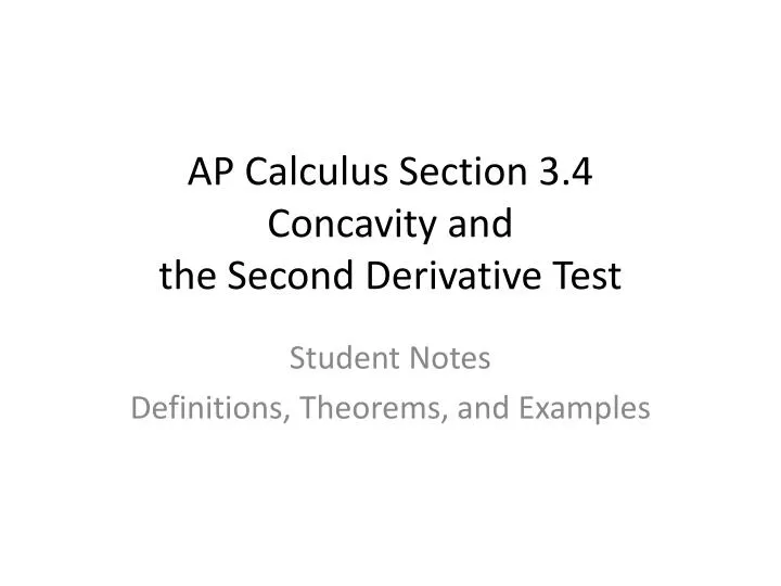 ap calculus section 3 4 concavity and the second derivative test