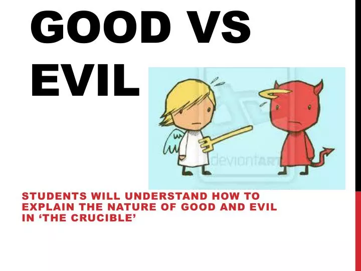 good vs evil