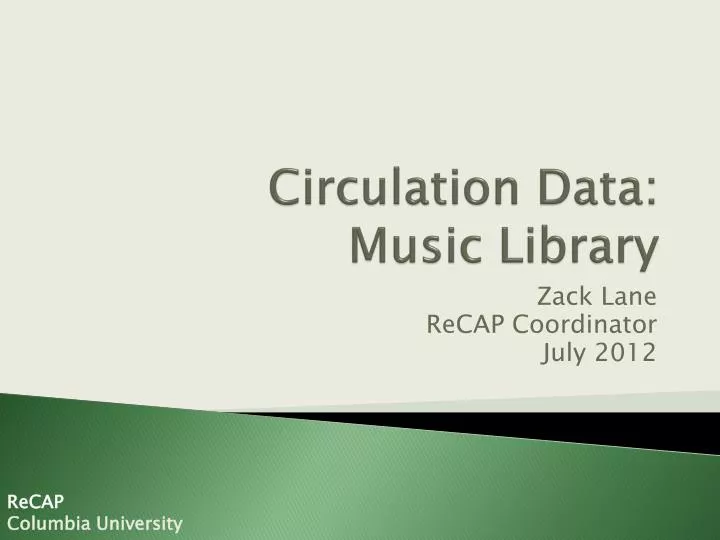 circulation data music library