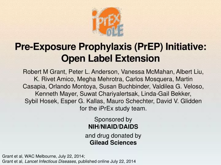 pre exposure prophylaxis prep initiative open label extension