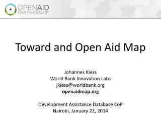 Toward and Open Aid Map