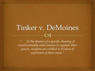 tinker v demoines
