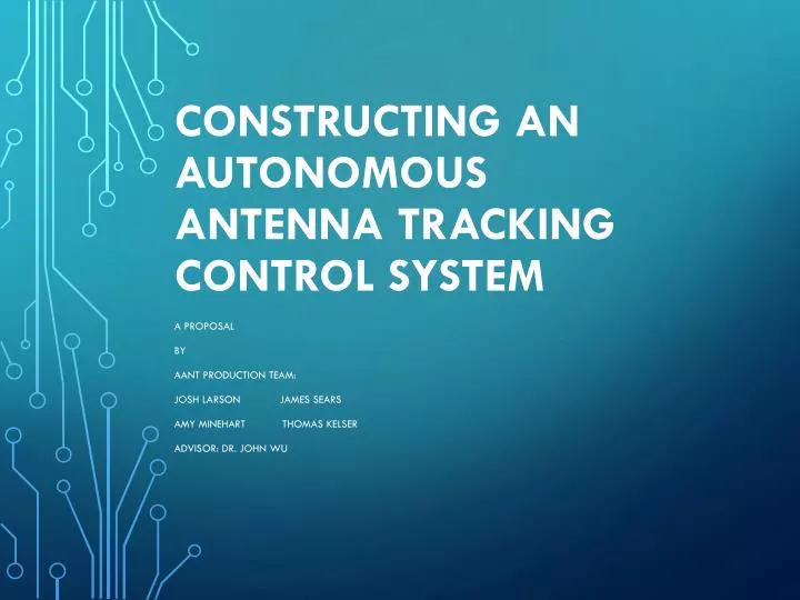 constructing an autonomous antenna tracking control system