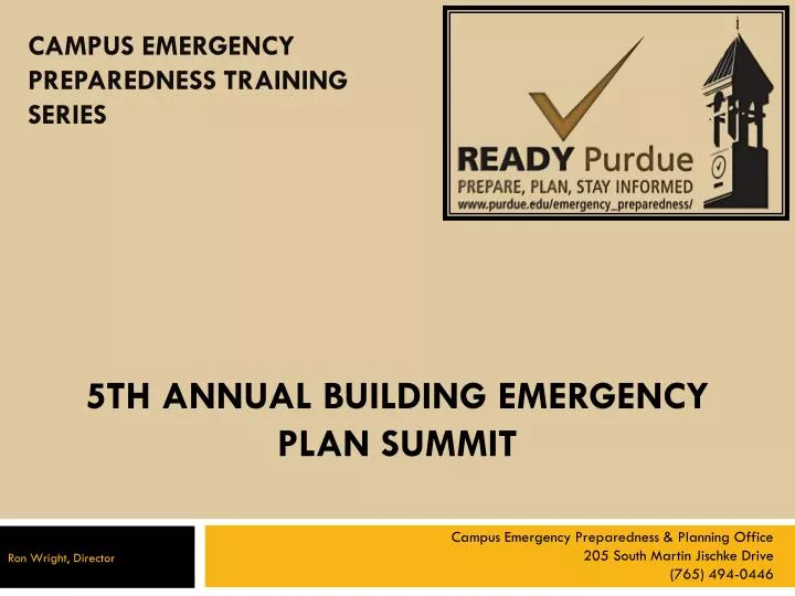 5th annual building emergency plan summit