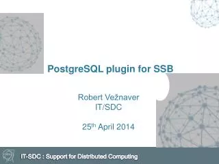 PostgreSQL plugin for SSB