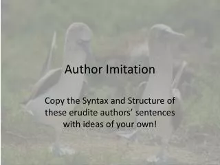 Author Imitation