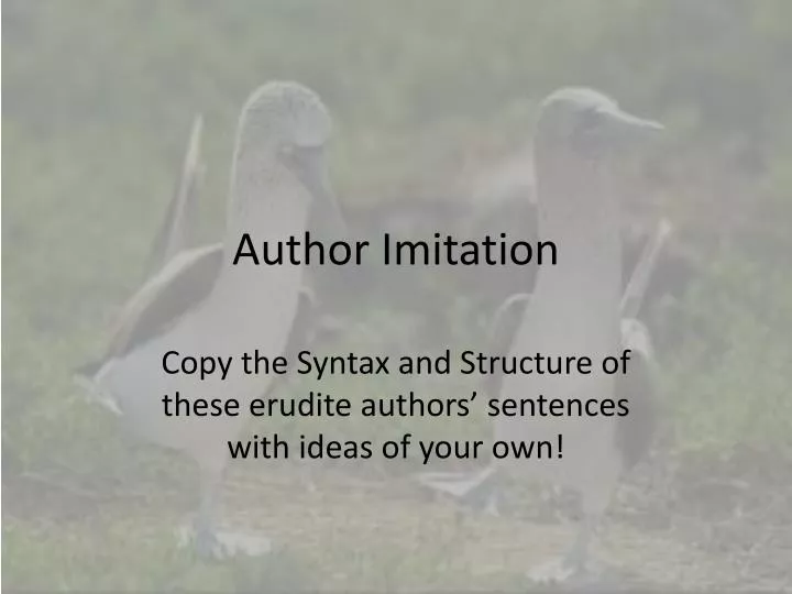 author imitation