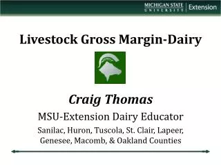 Livestock Gross Margin-Dairy