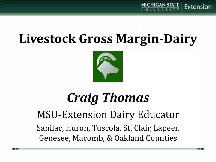 livestock gross margin dairy