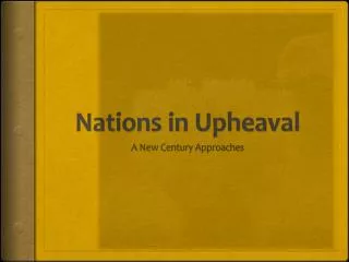 Nations in Upheaval