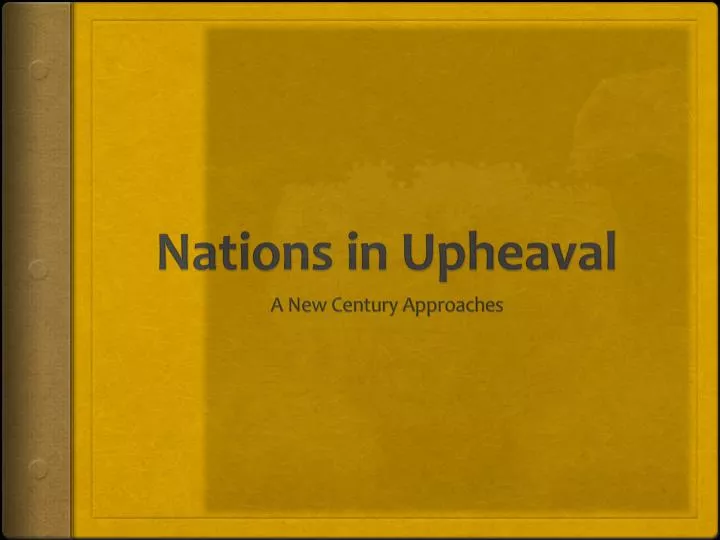 nations in upheaval