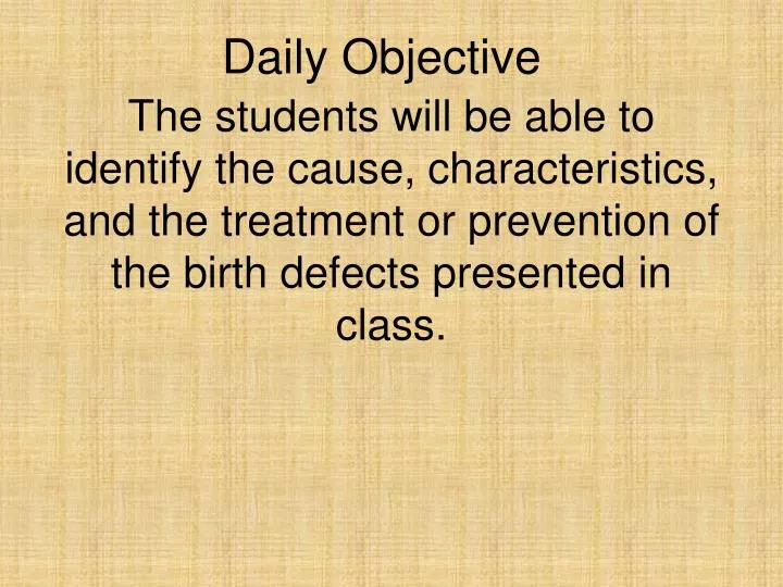 daily objective