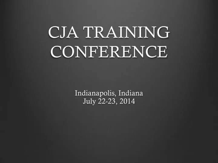 cja training conference