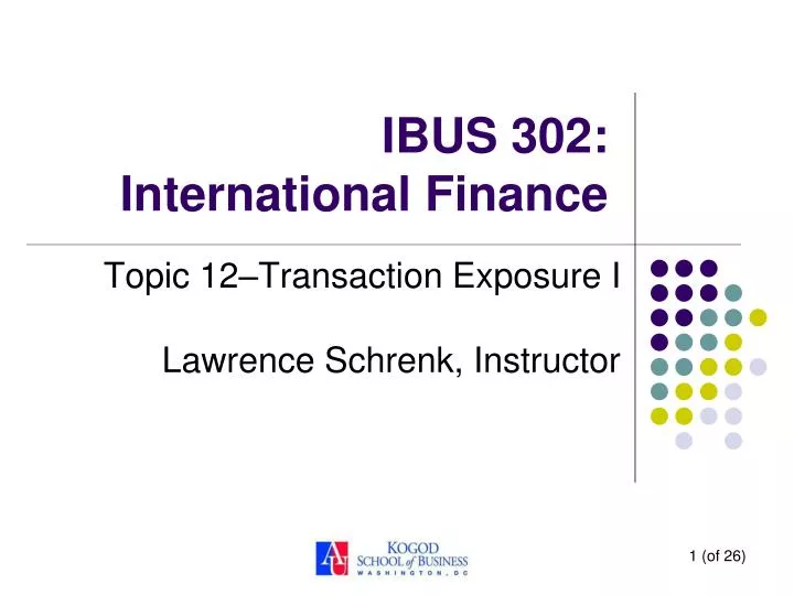 ibus 302 international finance