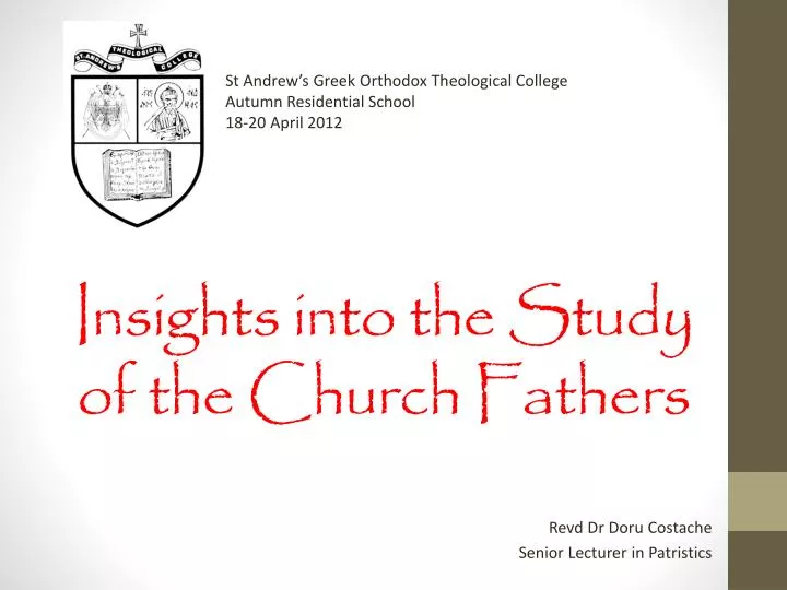 insights into the study of the church fathers