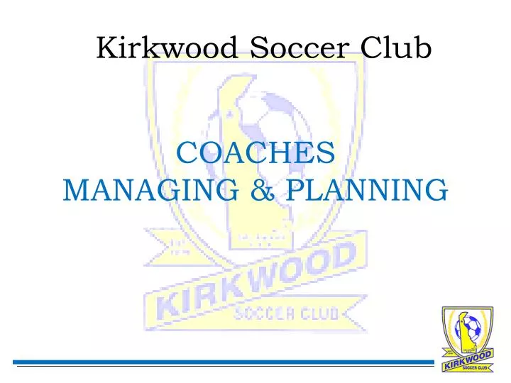 coaches managing planning