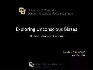 Exploring Unconscious Biases Human Resources Liaisons