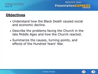 Understand how the Black Death caused social and economic decline.