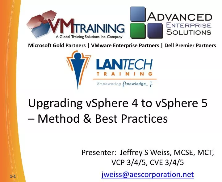 upgrading vsphere 4 to vsphere 5 method best practices