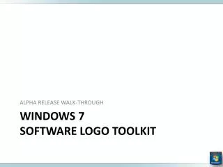 Windows 7 software logo TOOLKIT