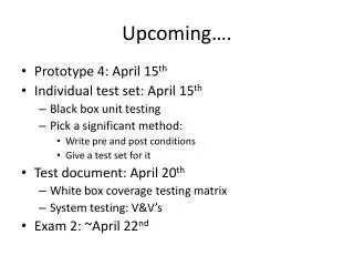 upcoming