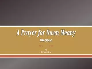 A Prayer for Owen Meany O verview