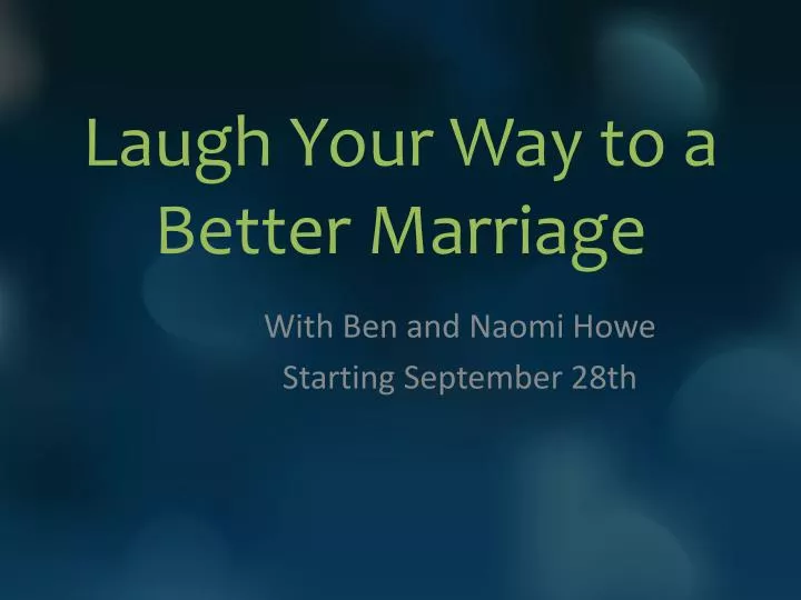laugh your way to a better marriage