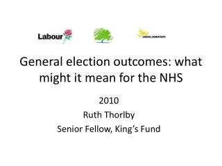 General election outcomes: what might it mean for the NHS