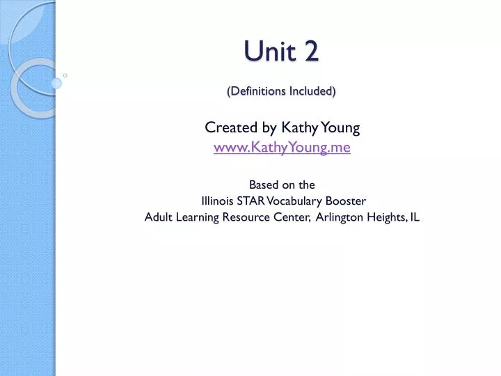 unit 2 definitions included