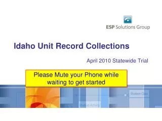 Idaho Unit Record Collections