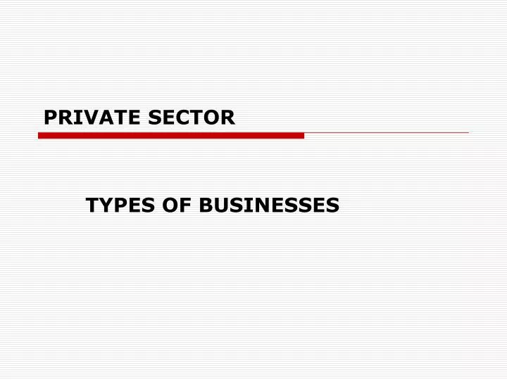 private sector