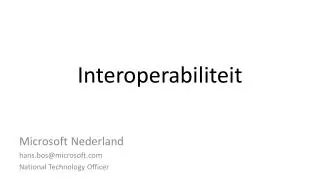 Interoperabiliteit