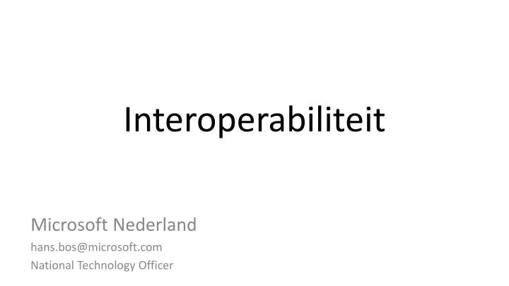 interoperabiliteit