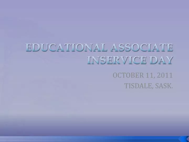 educational associate inservice day