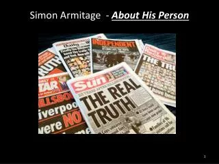 Simon Armitage - About His Person