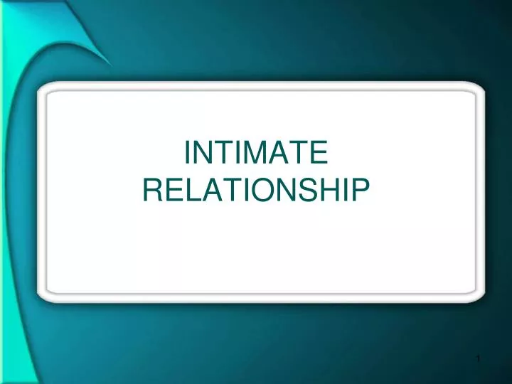 intimate relationship