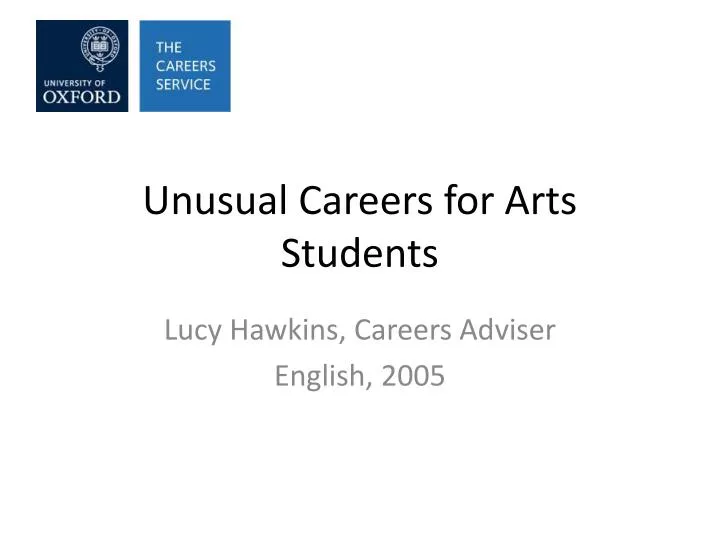 unusual careers for arts students