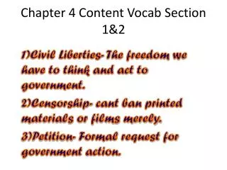 Chapter 4 Content Vocab Section 1&amp;2