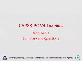 CAP88-PC V4 Training