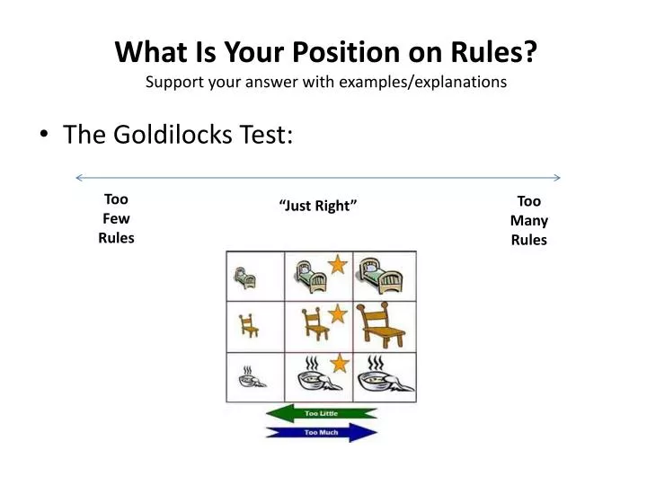 what is your position on rules support your answer with examples explanations