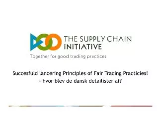 Succesfuld lancering Principles of Fair Tracing Practicies !