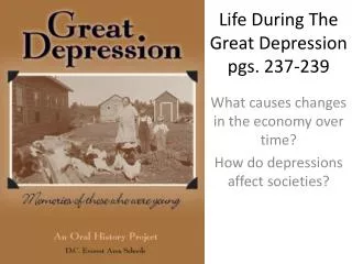 Life During The Great Depression pgs. 237-239