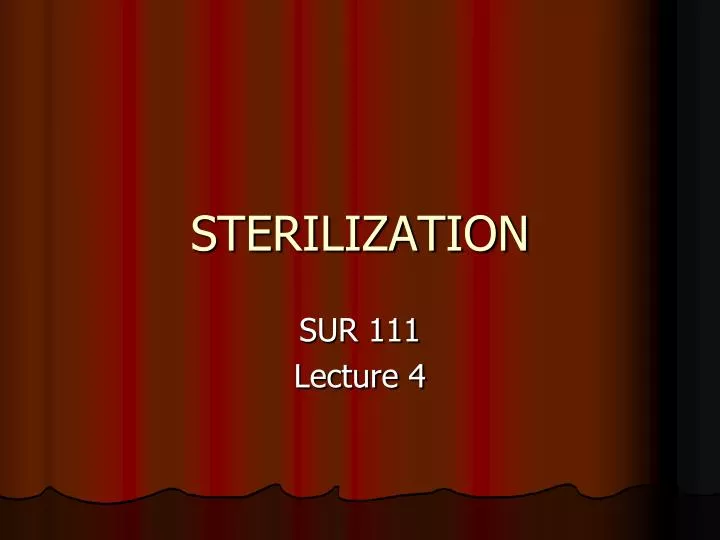 sterilization