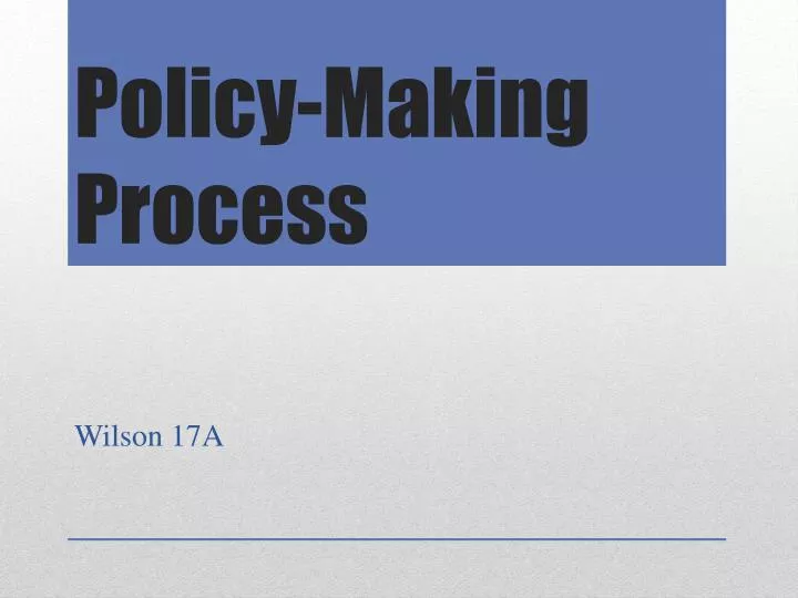 policy making process