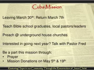 Cuba Mission