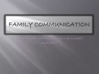 family communication