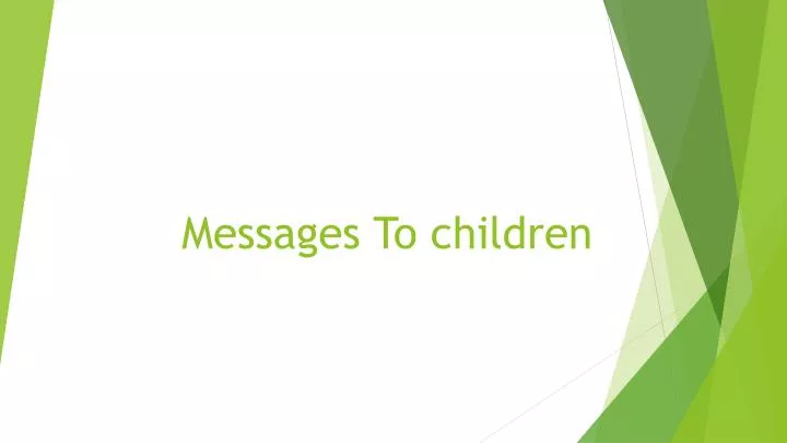 messages to children