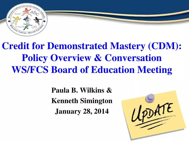 credit for demonstrated mastery cdm policy overview conversation ws fcs board of education meeting