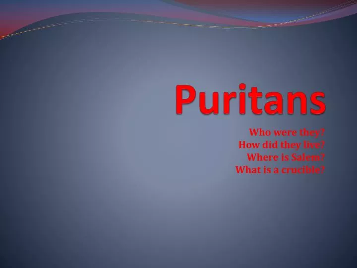 puritans